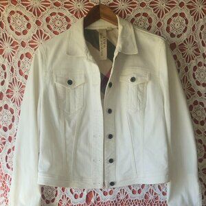 Burberry Women's White Denim Jacket (XL)